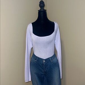 ABERCROMBIE & FITCH Pointelle Squareneck Bodysuit